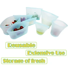 3 шт силиконовый мешок контейнеры для хранения пищевых продуктов герметичная миска для свежей еды многоразовая сумка на молнии многоразовые контейнеры для хранения фруктов и овощей