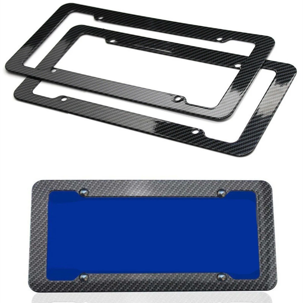

Hot Sale 2Pcs 31x16 CM Car License Plate Frame Holder With Four Screws Vehicle Car Styling Durable License Plate