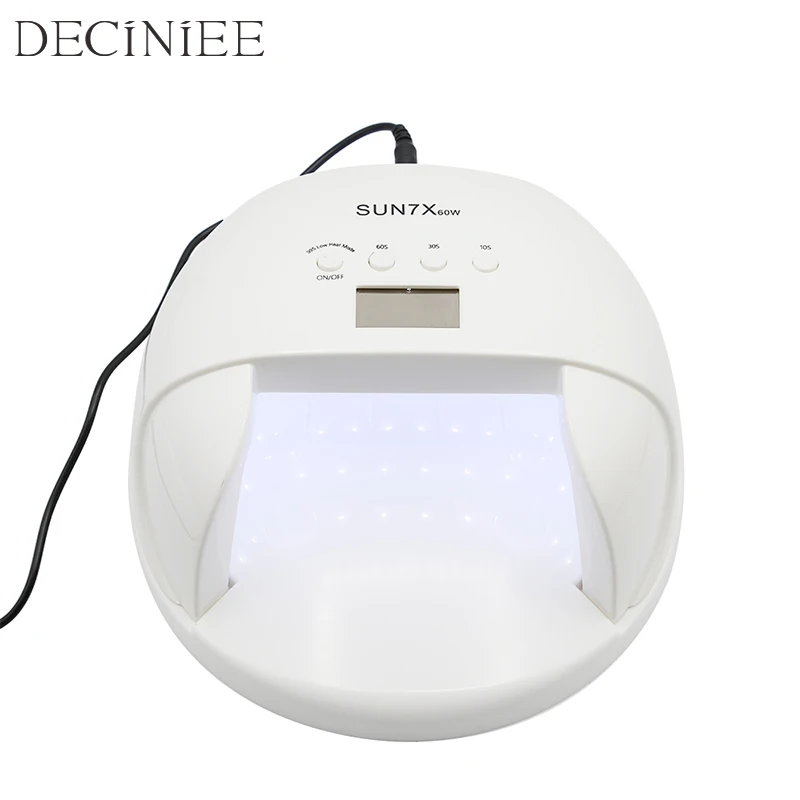 

SUN 7X 60W LED Nail for Nails Manicure Machine Cure UV Gel LCD Time Display Nail Dryer For Curing Gel Polish Nail Art Tools