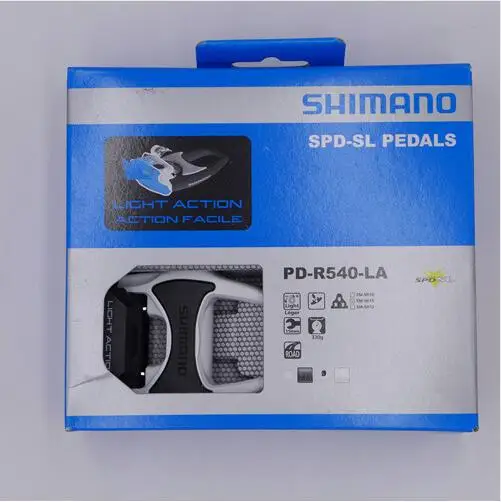 SHIMANO PD-R540 SPD-SL педали для шоссейного велосипеда с SM-SH11 самозакрывающимися шипами R540 - Цвет: WHITE