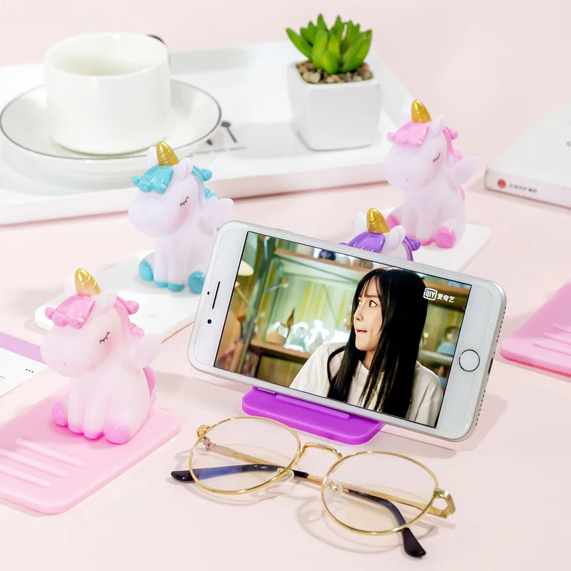 

Unicorn Lazy Mobile Phone Stand Creative Multifunction Desktop Car Adjustable Phone Holder Cute