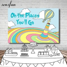Sensfun Oh The Places You'll Go фон-баннер для детей на день рождения на заказ фотостудия виниловый полиэстер 7x5ft