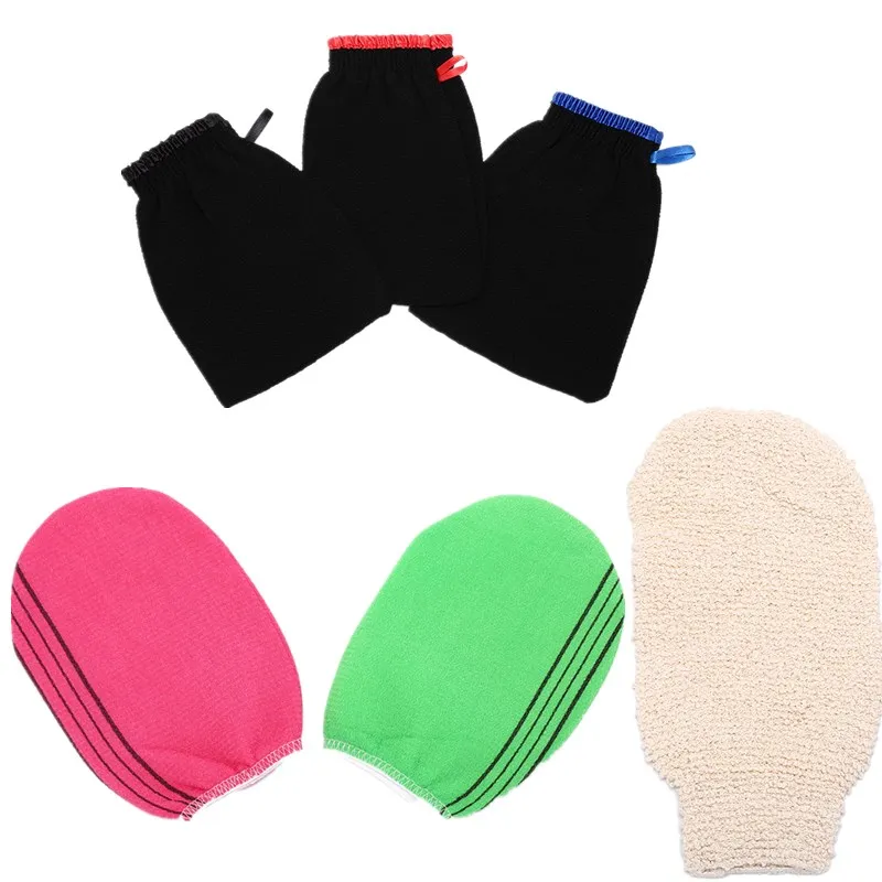 

3 styles Bath Exfoliating Glove Body Scrub Gloves Bath Shower Scrubber Dead Skin Remover for Men Women Wash Skin Spa Towel