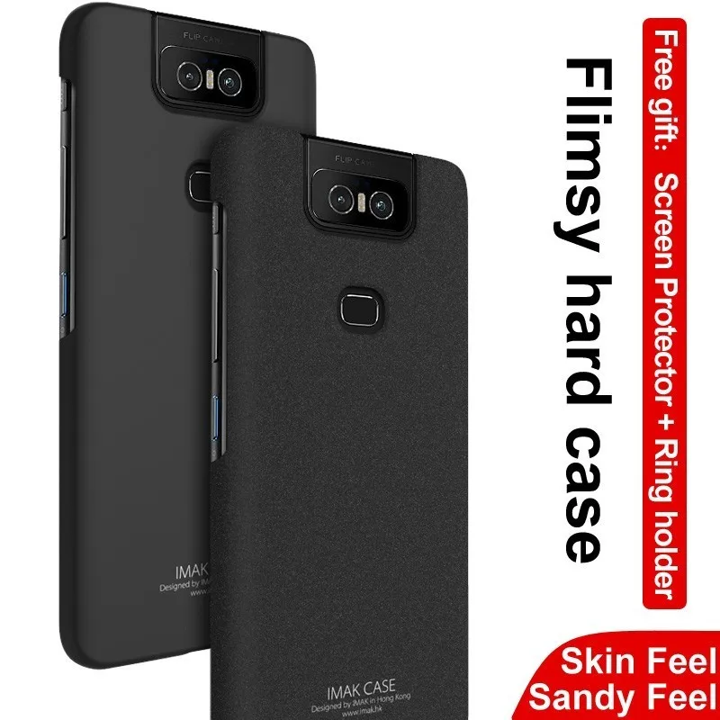 

IMAK for Asus Zenfone 6 ZS630KL Case Cover Cowboy Flimsy Hard Plastic Back Cover ZS630KL Case With Film