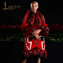 LVCHI 2017 Best-selling TOP Fashion Real Mink Coats Genuine Leather Mandarin Collar Real Fur Vest Women Young Women’s Outwear
