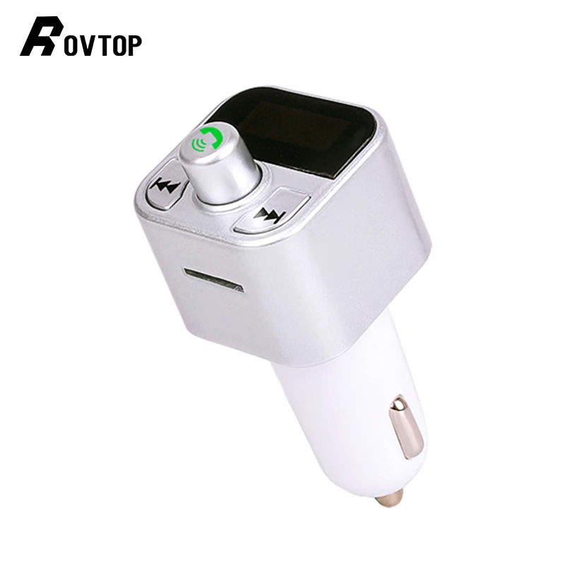 

Rovtop Bluetooth FM Transmitter Wireless Car Radio Adapter MP3 Player Modulator Car Handsfree Kit Z2 3.1A Dual USB Car Charger