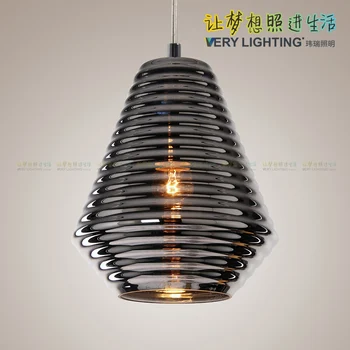 

Nordic glass post modern pendant light restaurant single head hanging lighting for bar dining room