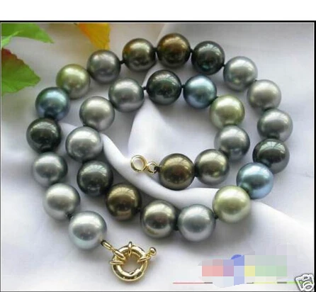 

FREE SHIPPING>>>@@ > p1741 17"14MM ROUND multicolor SOUTH SEA SHELL PEARL NECKLACE ^^^@^Noble style Natural Fine jewe &