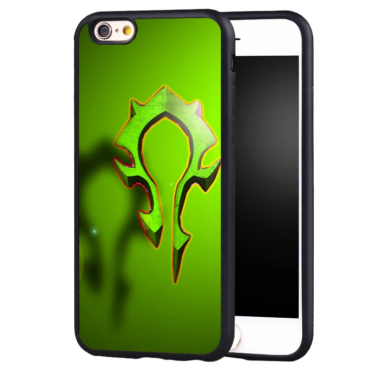 Мягкий силиконовый чехол для iPhone X 8 7 Plus 6 6splus 5 5S SE WOW World Of warcrafts орда Логотип