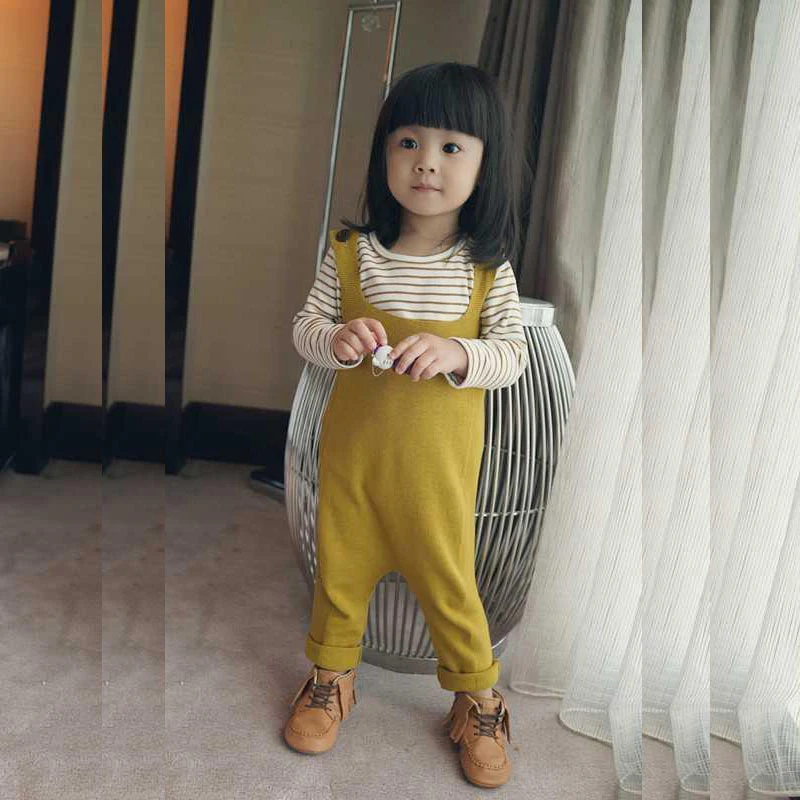 Детский Трикотажный Хлопковый комбинезон на весну осень|girls overalls|overalls girlsboys overalls |