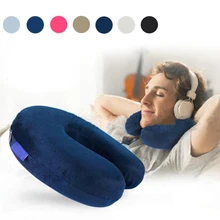 Memory Foam U Shaped Neck Pillow Soft Memory Foam for Car Train Airplane Travelling Office Home Head Support Free Shipping travel pil gel mf langria u shaped memory foam travel neck pillow with cooling gel technology for airplane car train home office napping reading and leisure
