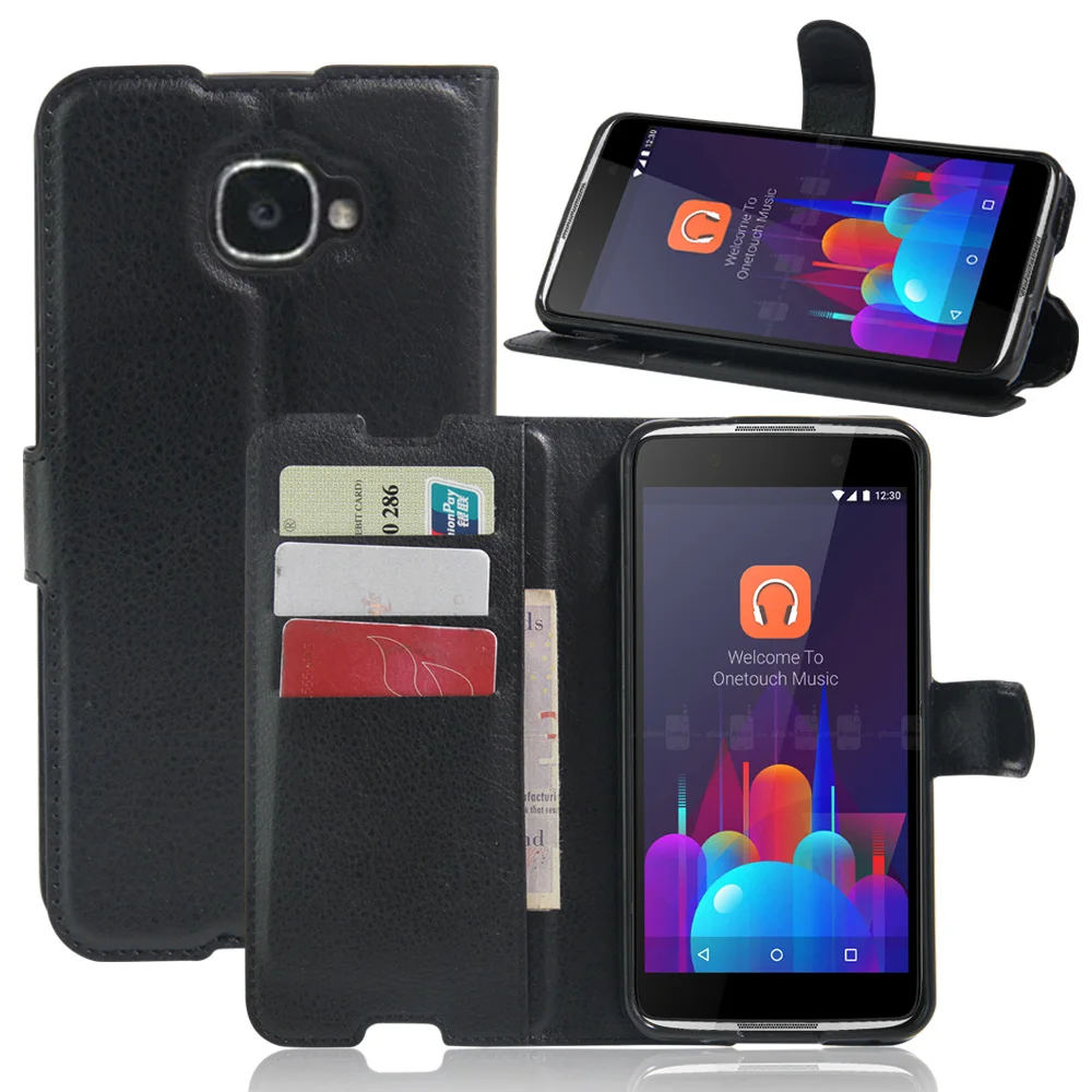 Лидер продаж Роскошный кожаный чехол для Alcatel Idol 4S Чехол подставка кошелек 5.5