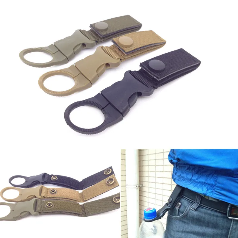1pc Tactical Edc Nylon bing Bottle Hook Hang Buckle Outdoor Camping