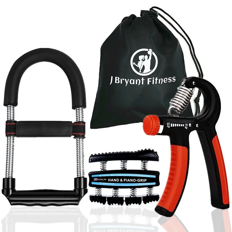 Equipamentos para Exercício de Mão Multifuncional com Aderência para a Mão e Fortalecimento do Pulso Conjunto de 3 Equipamento Fitness Kit