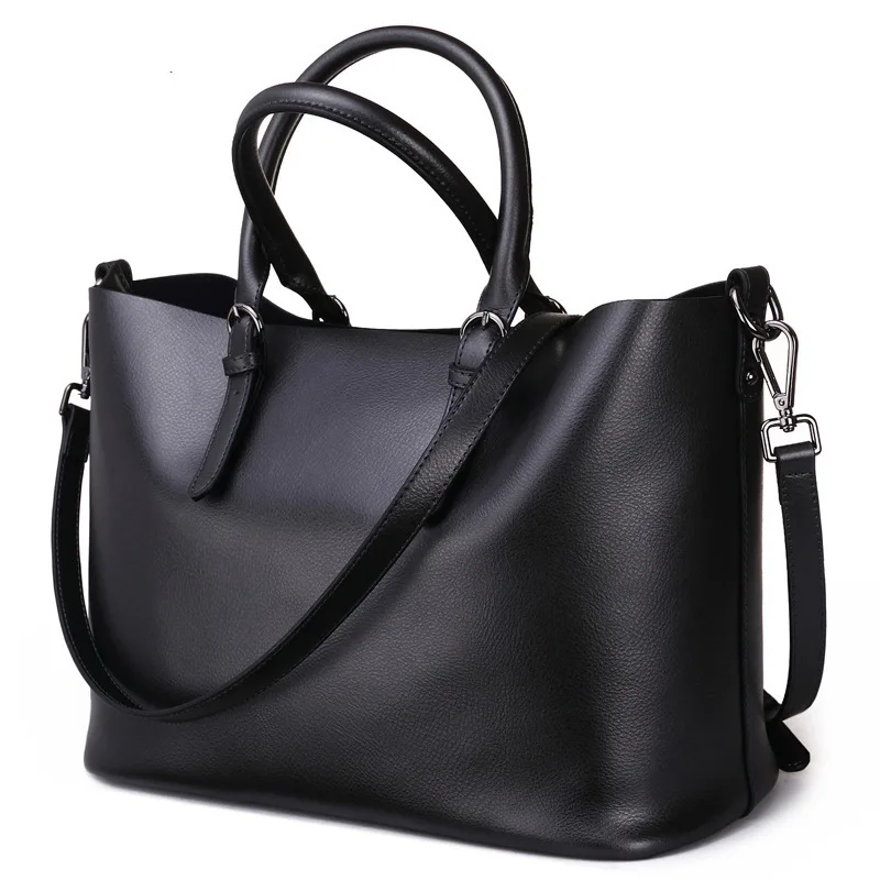 Fashion Women Real Genuine Leather Casual Tote Women ...