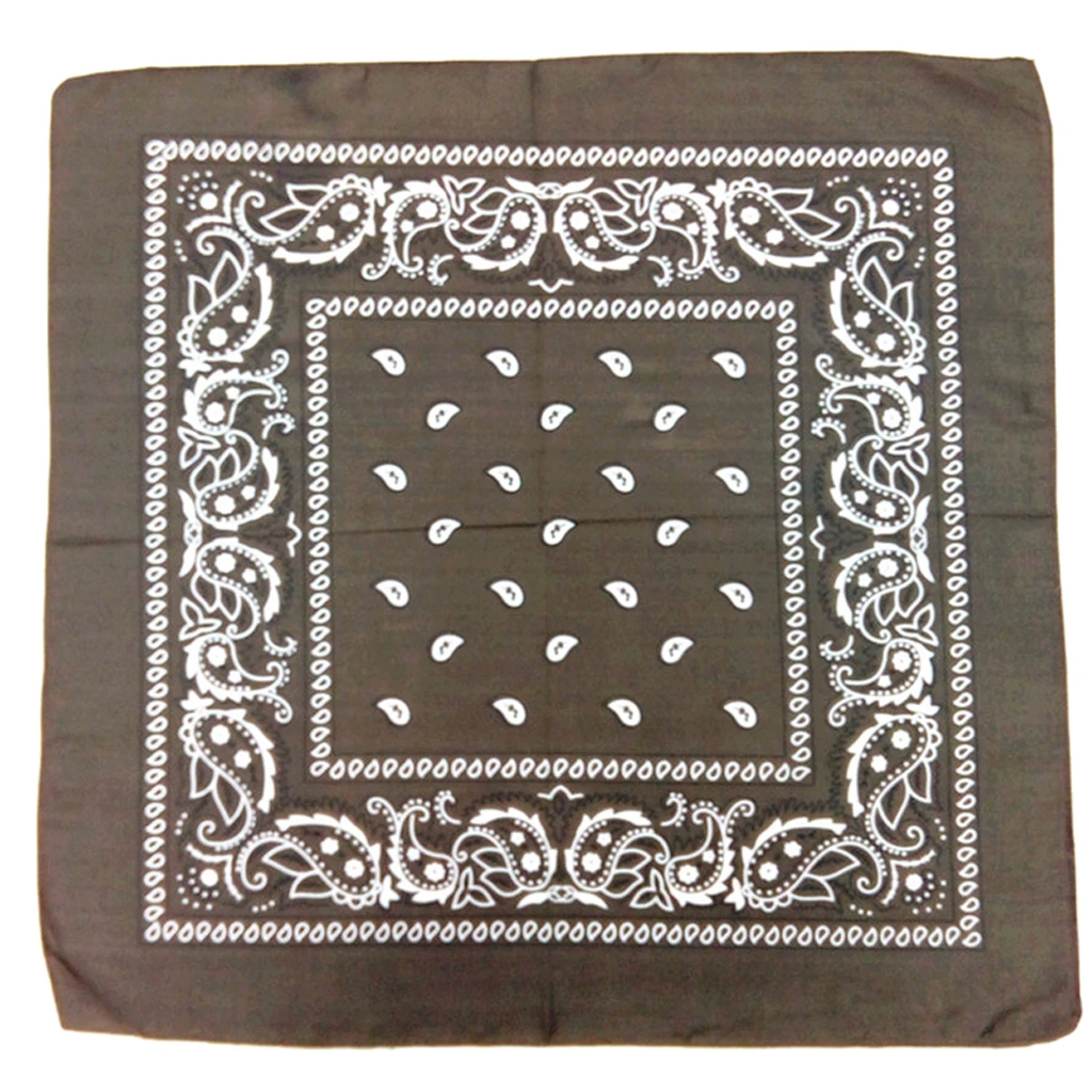 100% Cotton Fashion Bandana Multipurpose Paisley Printing Cowboy Bandanas Square Scarf Headbands Necktie for Men Women 55 x 55cm