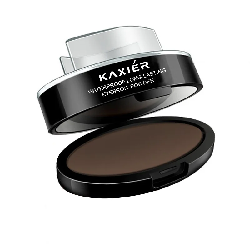 

beginner 1 pc Long Lasting Waterproof Natural Eyebrow Powder Seal Makeup Brown Eye Brow Stamp Palette Eyebrow Kit Cosmetic
