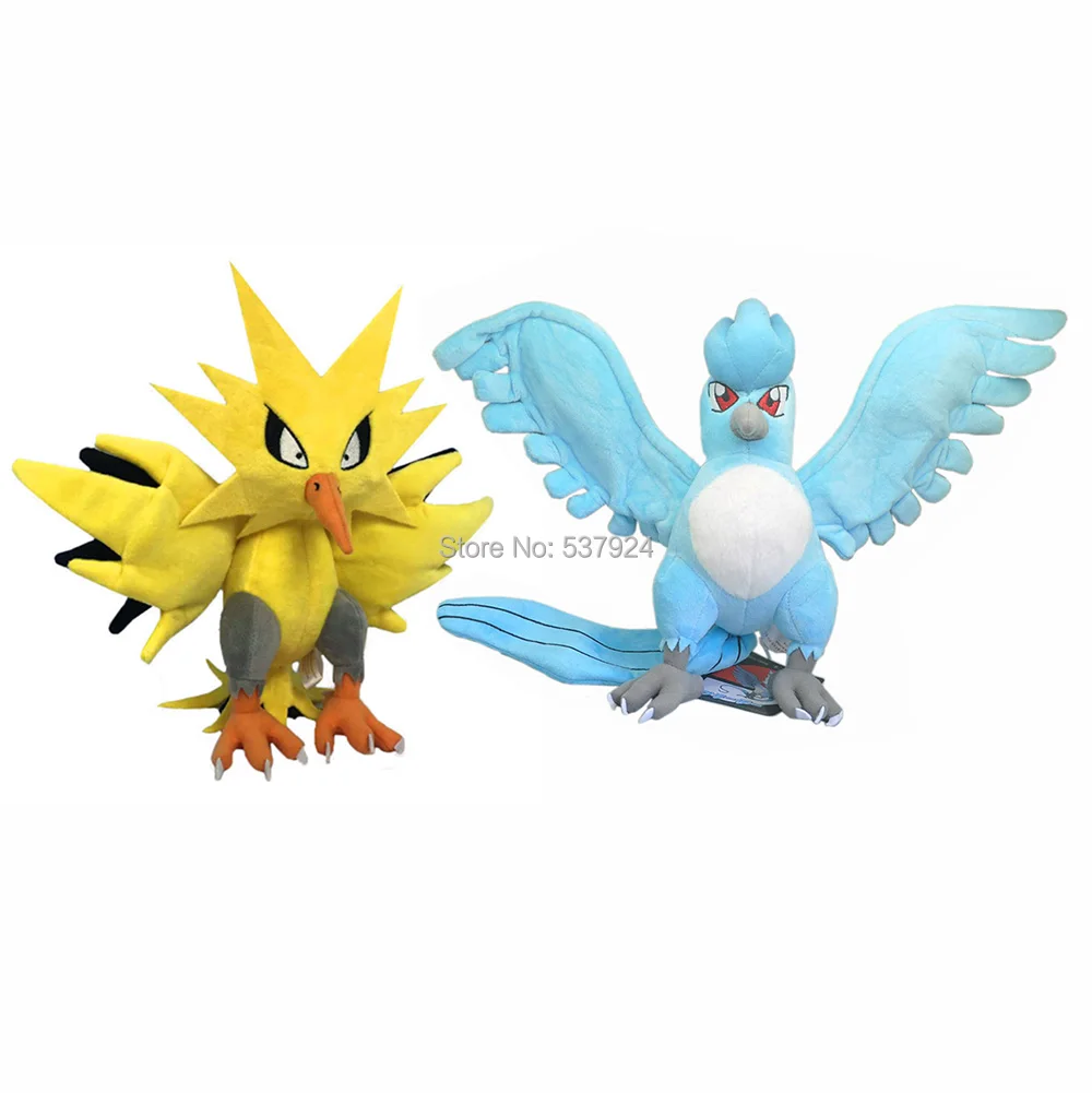 

New 2Pcs Articuno Zapdos 11-12" 28-30CM Plush Doll