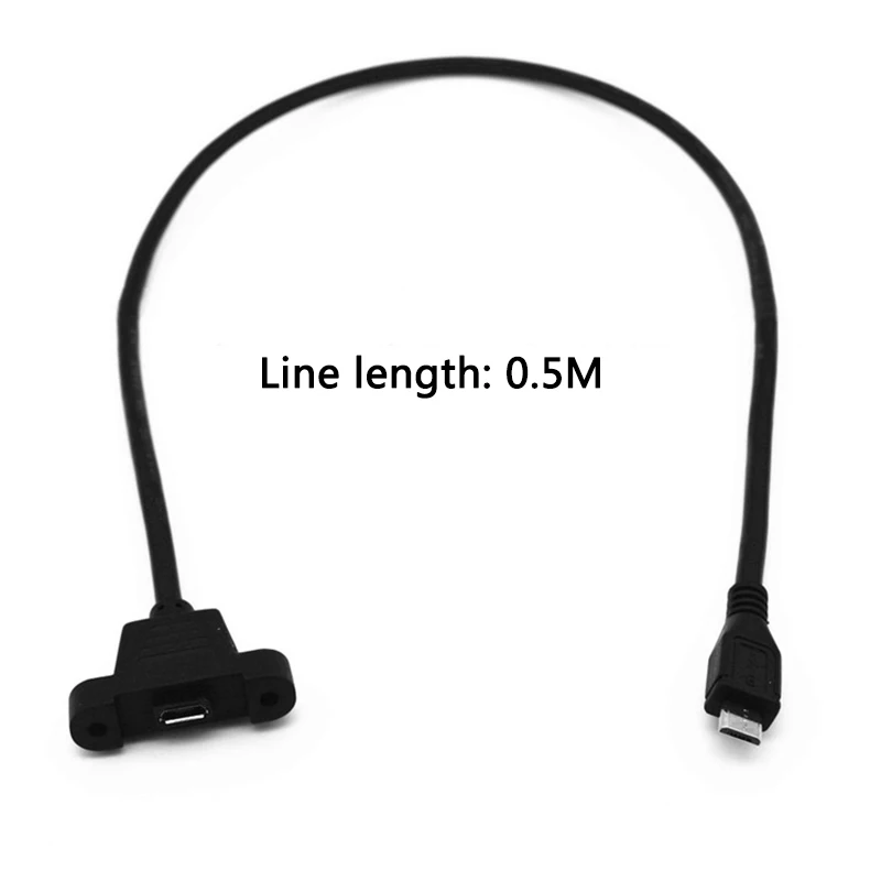 5 контактный Удлинительный Кабель Micro USB 2 0 папа к Мама 30 см 50 с винтами и