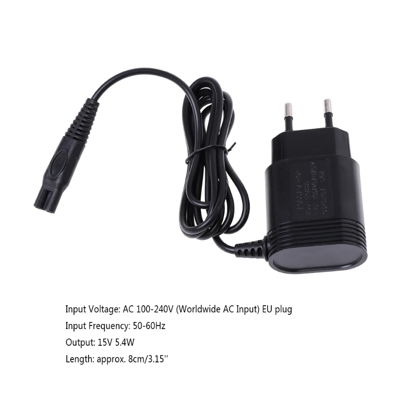 2-Prong Charger EU Plug Power Adapter Electric Shaver Charger for PHILIPS Shavers HQ8505/6070/6075/6090 electric shaver