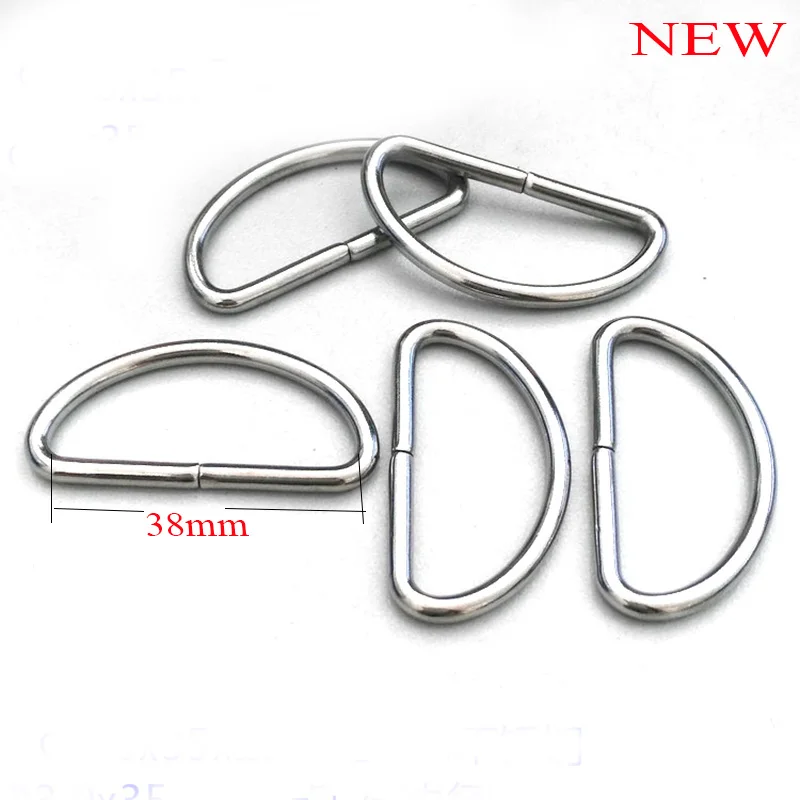 

Metal Silver D Rings for Craft & Webbing - 60 Pieces - Buckles with Size 38mm