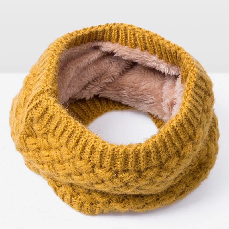 Зимний шарф для женщин, детей, малышей, теплый Хлопковый вязаный шарф для шеи, шарф для катания на лыжах - Цвет: yellow