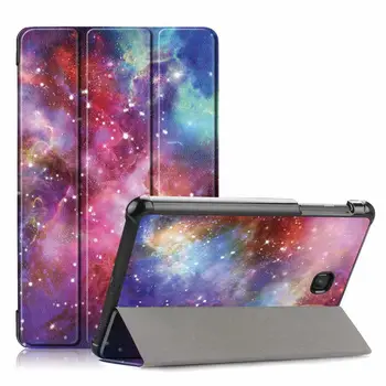 

Tri-fold Folding Case for Samsung Galaxy Tab A 8.0 Inch SM-T380 T385 2017 Case Cute Flora Painted Tablet Case Stand Funda +Film
