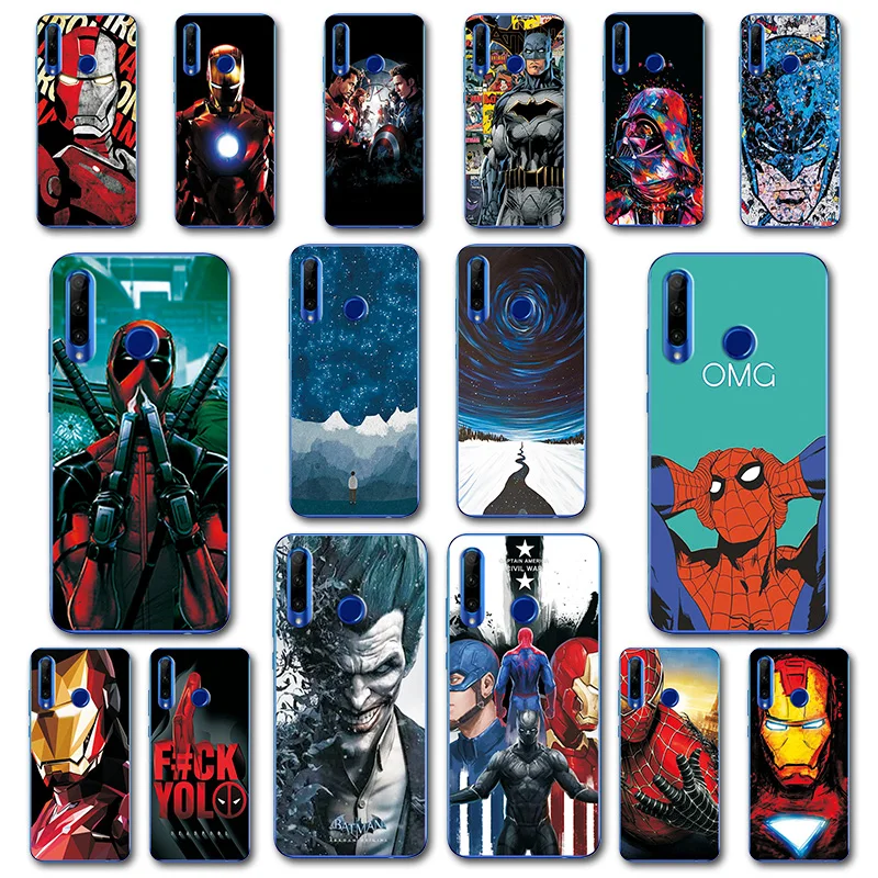 Phone Case For Huawei Honor 10i HRY-LX1 6.21'' Cover Soft Silicone Novelty Batman Spiderman Capa Fundas |