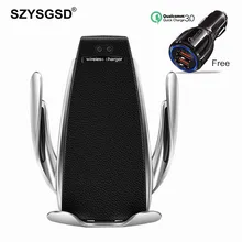 Автомобильное Qi Беспроводное зарядное устройство для iPhone XS Max X 8 10 Вт быстрая Беспроводная зарядка автомобильное зарядное устройство для samsung S10 S9 S8 Xiaomi Mi 9