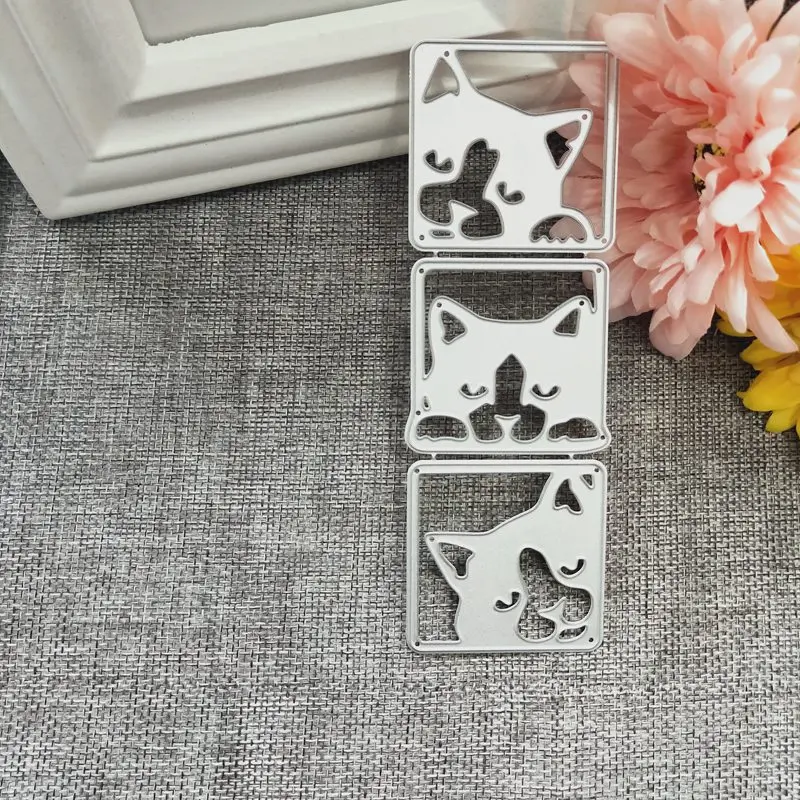 

New Three Dogs Metal Cutting Dies for Scrapbooking DIY Album Embossing Folder Paper Cards Maker Template Decor Stencils Crafts