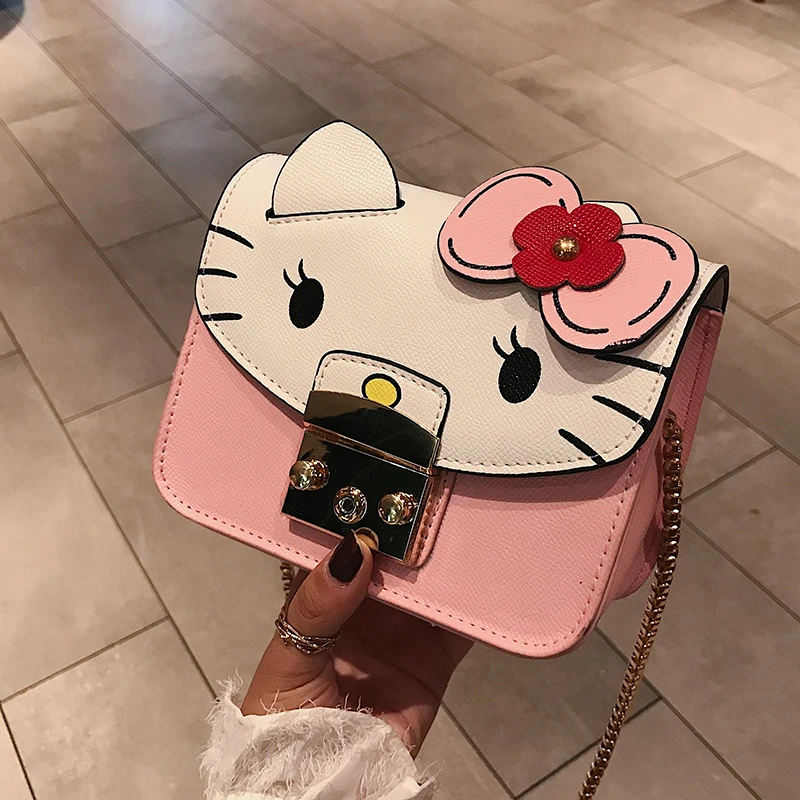 

2019 hot women cute cartoon small package chain shoulder bag girl mini Messenger bag mobile phone purse