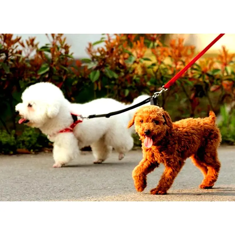 Solid Colors Nylon Dog Leashes Pet Leash Double headed Hook Dog Supplies pet dog leash High