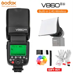 Godox V860II-S Вспышка TTL GN60 HSS 1/8000 s с литий-ионный Батарея для sony A7 A7R A7RII A58 A99 A6300 a6500 DSLR миль обуви