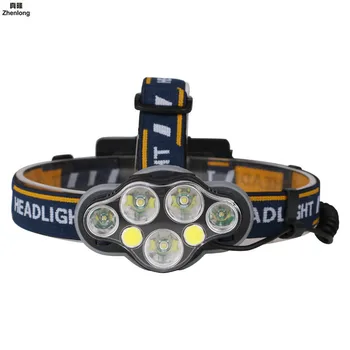 

LED Headlight 7Leds Aluminum Alloy Glare Charging Cap Lamp Outdoor Waterproof Illumination LED Headlamp 3xT6 2xXPE 2xCOB 18650