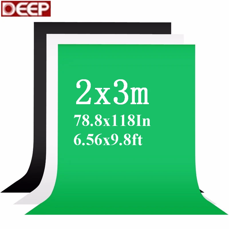 Pаспродажа 2X3 м фото фон фотография зеленый экран фотографии фонов Chroma Key белый фон черный фон для фотостудии