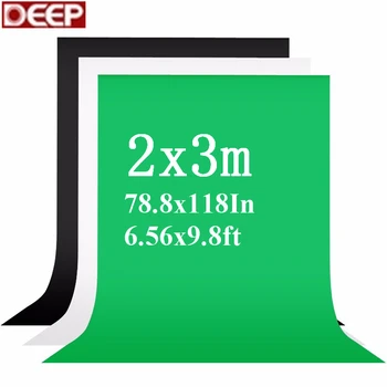 

2X3m Photo Background Fotografia Green Screen Photography Backdrops Chroma Key White Backdrop Black Backgrounds for Photo Studio