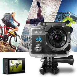 Karue действие Камера HD 30 м 4 К 1080 P 2.0 "ЖК-дисплей Wi-Fi Водонепроницаемый шлем дайвинг мини-камера Экстремальный мини Спорт Камера