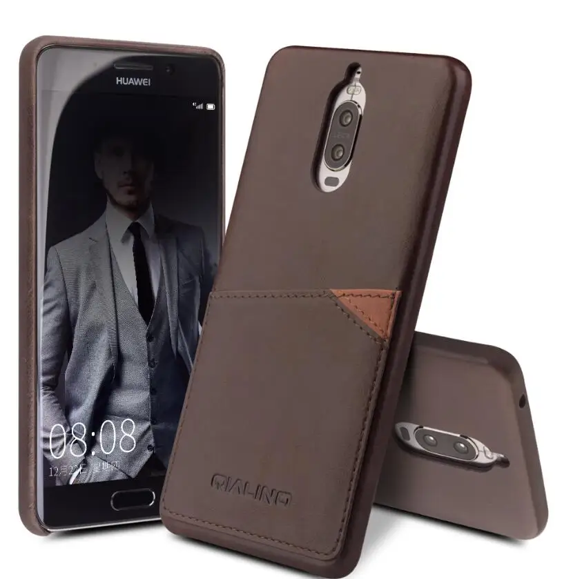 

QIALINO Case for Huawei Ascend Mate 9 Fashion Genuine Leather Phone Cover for Huawei Mate9 Pro Luxury Back Case for 5.9/5.5 inch