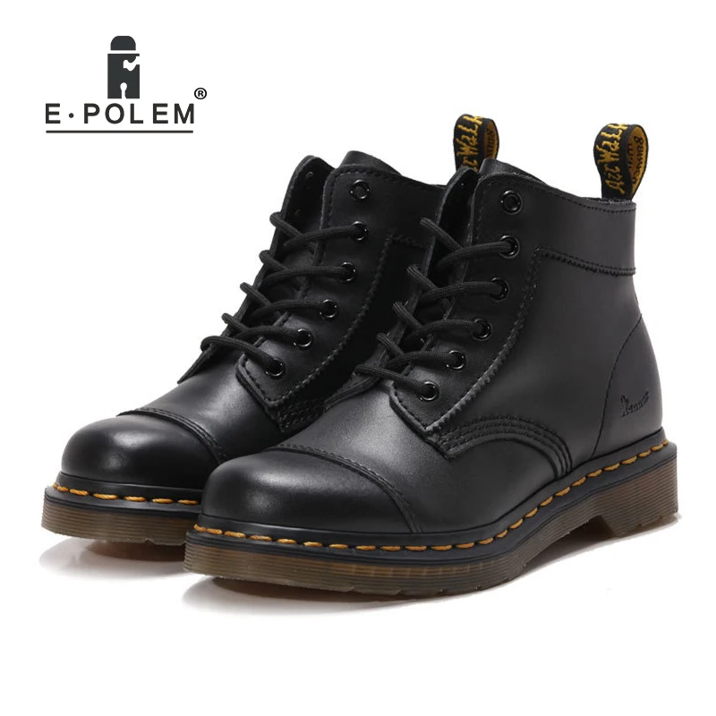 

Gothic Punk Boots Fashion Steampunk Shoes Cowhide Genuine Leather Military Uniform Ankle Booties