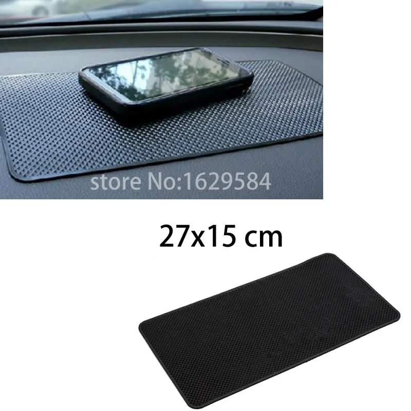 

Generic 27 x 15cm Magic Anti-Slip Non-Slip Mat Car Dashboard Sticky Pad Adhesive Mat for Phone, Electronic Devices, iPhone Black
