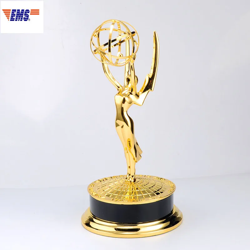 

European Style Alloy Electroplate Metal Emmy Trophy Craftwork Ornaments Music Academy Souvenirs Desktop Decoration Office X1333