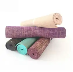 Льняной коврик для йоги из ПВХ Iong толстый нескользящий Защита окружающей среды упражнения фитнес Ползания ПВХ коврик для йоги есть 5 цветов