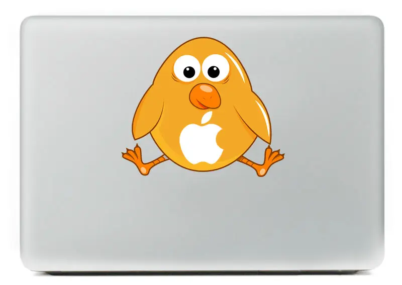 Симпатичная желтая цыпленка Виниловая наклейка для сделай сам Macbook Pro / Air 11 13 15