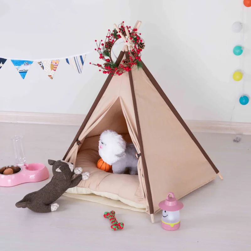 

Canvas Dog Teepee Pet Tipi House Without Cushion 24