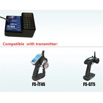 

for Flysky FS-BS6 6CH 6 Channels Receiver Fail-Safe for FS-GT5 FS-IT4S Transmitter RC Car Boat Replacement Receiver Parts