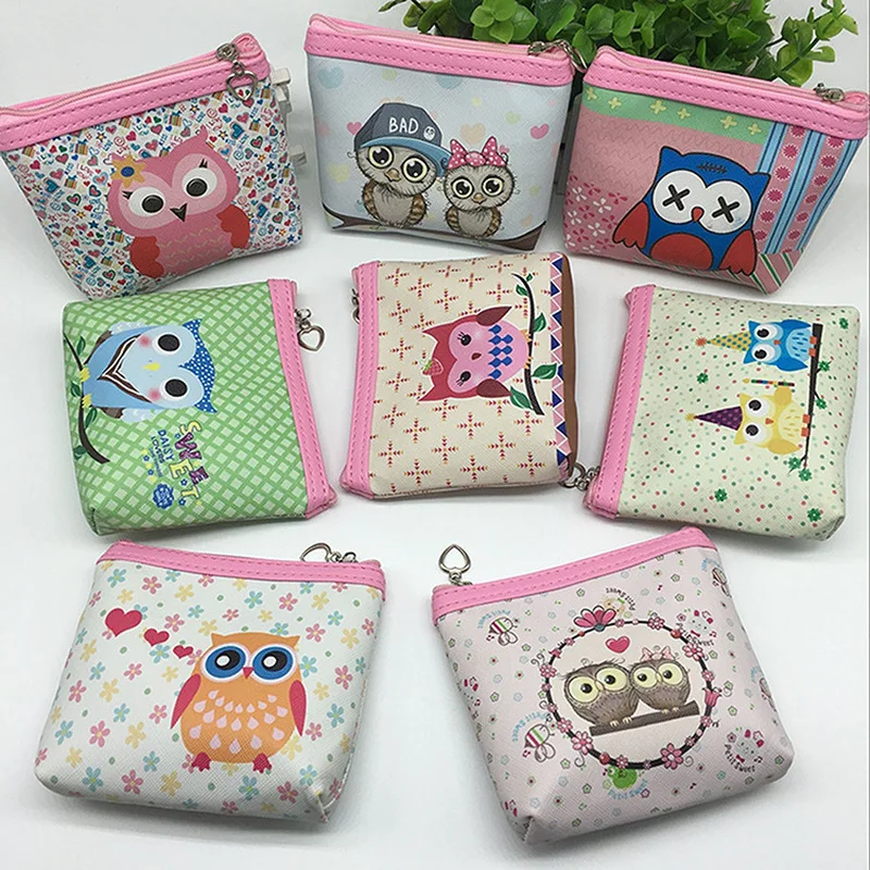 

1PC 2018 New Fashion Women Makeup Bag Owl PatternPortable Coin Purse zipper Bag Toiletry Travel Wash Pouch Organizer Bag