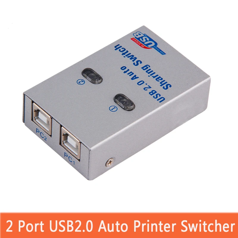 USB2.0 сплиттер Авто Обмен Switch компьютерной периферии для 2 PC компьютер принтер для офиса дома Применение usb hub
