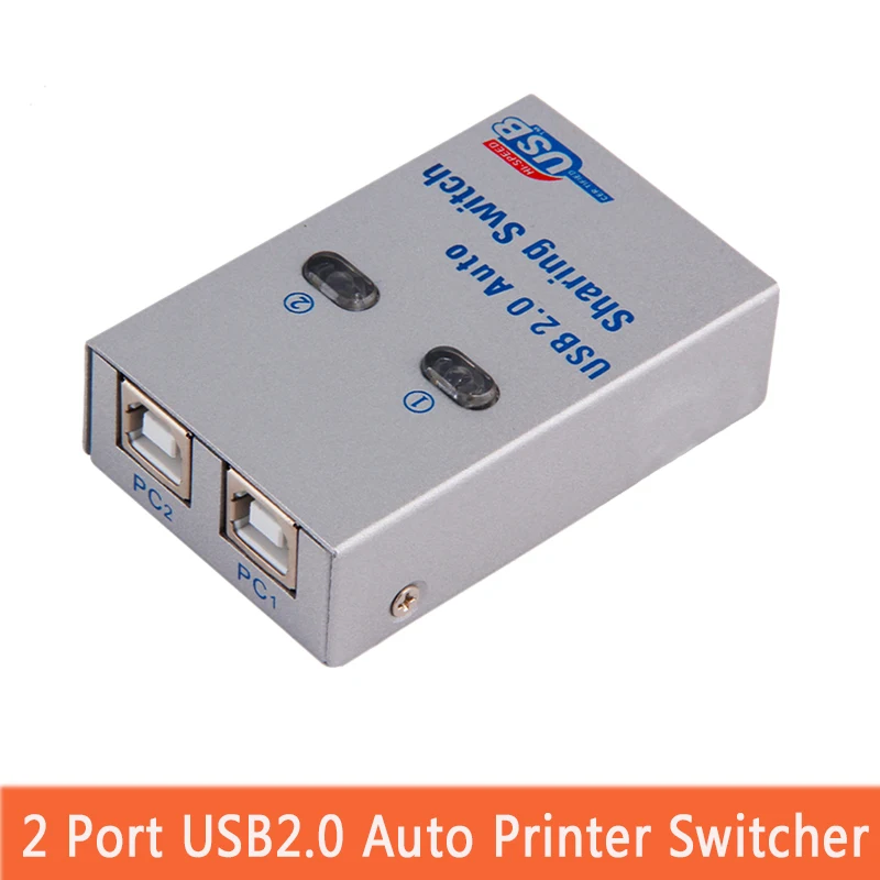 USB2.0 splitter Auto Sharing Switch Computer Peripherals For 2 PC Computer Printer For Office Home Use usb hub USB2.0 splitter Auto Sharing Switch Computer Peripherals For 2 PC Computer Printer For Office Home Use usb hub