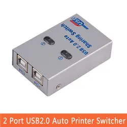 USB2.0 сплиттер Авто Обмен Switch компьютерной периферии для 2 PC компьютер принтер для офиса дома Применение usb hub