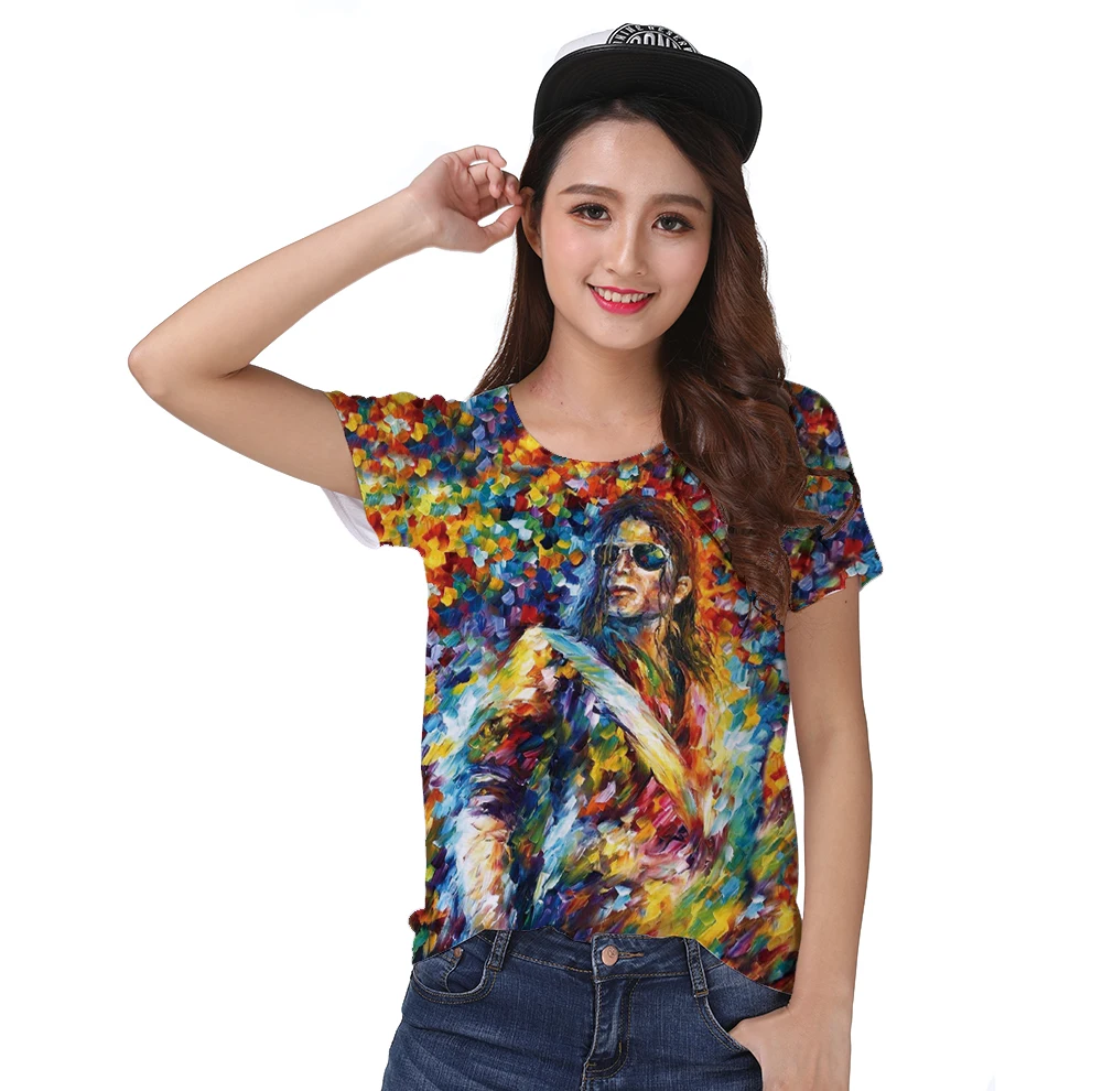 

T-shirt Top Tee Abstract Oil Painting Always Top Pop Star MJ Michael Jackson 0213